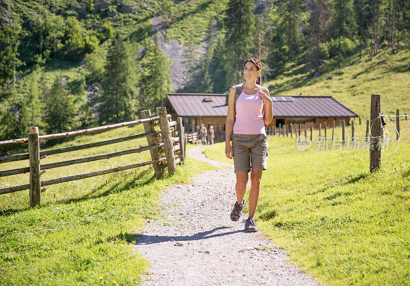 徒步旅行，Königssee, Jenner，贝希特斯加登，欧洲阿尔卑斯山